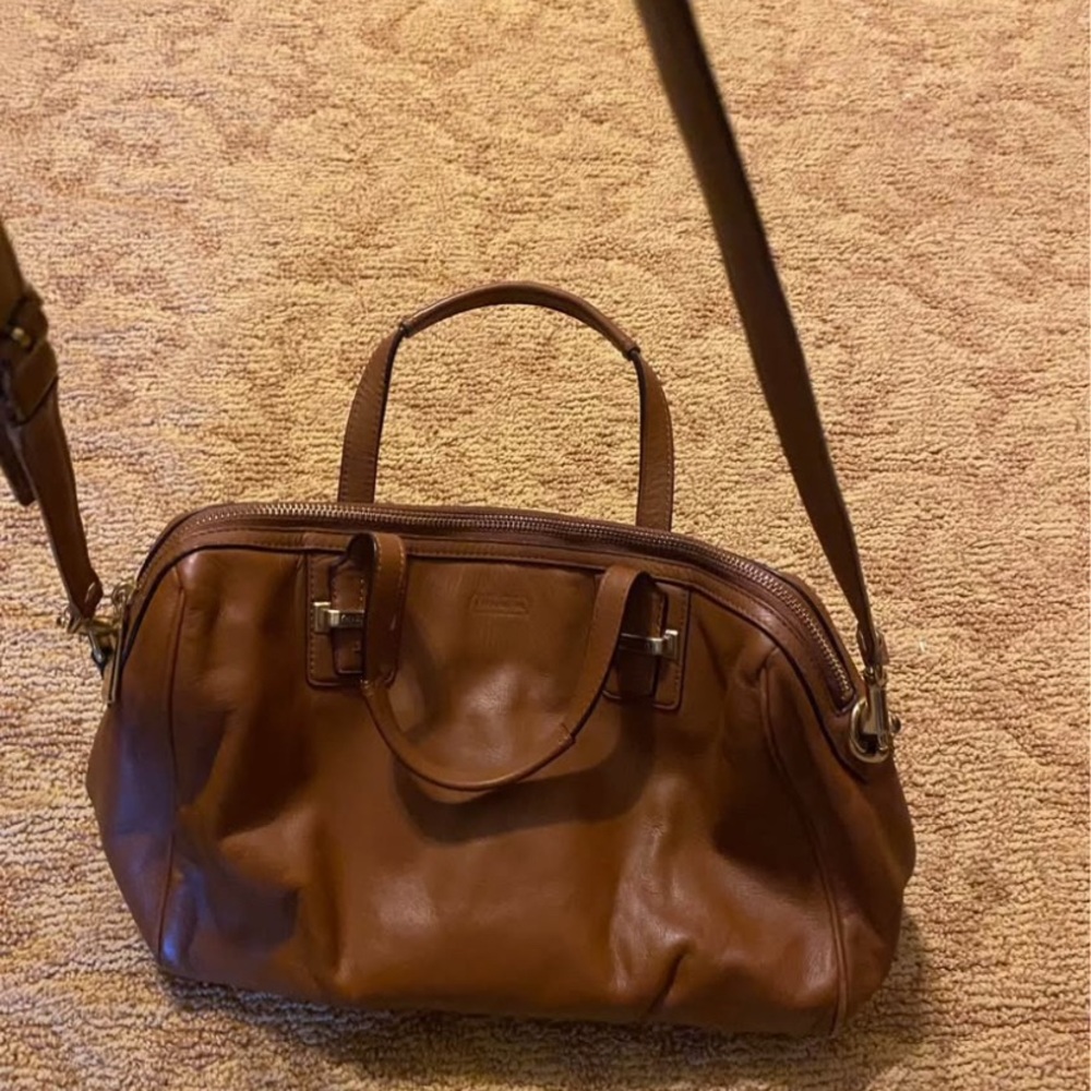 Genuine COACH Purse/Bag Tan Leather